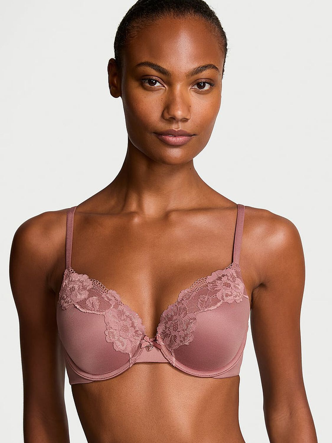 vs Body By Victoria Lace-Trim Push-Up Perfect Shape Bra 1 of 4 