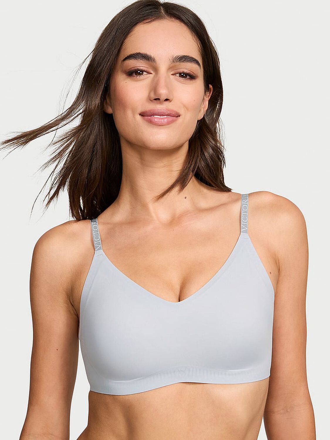 vs Victoria's Secret Bare Lightly Lined Wireless Comfort Bra Grey Fog 1 of 3 