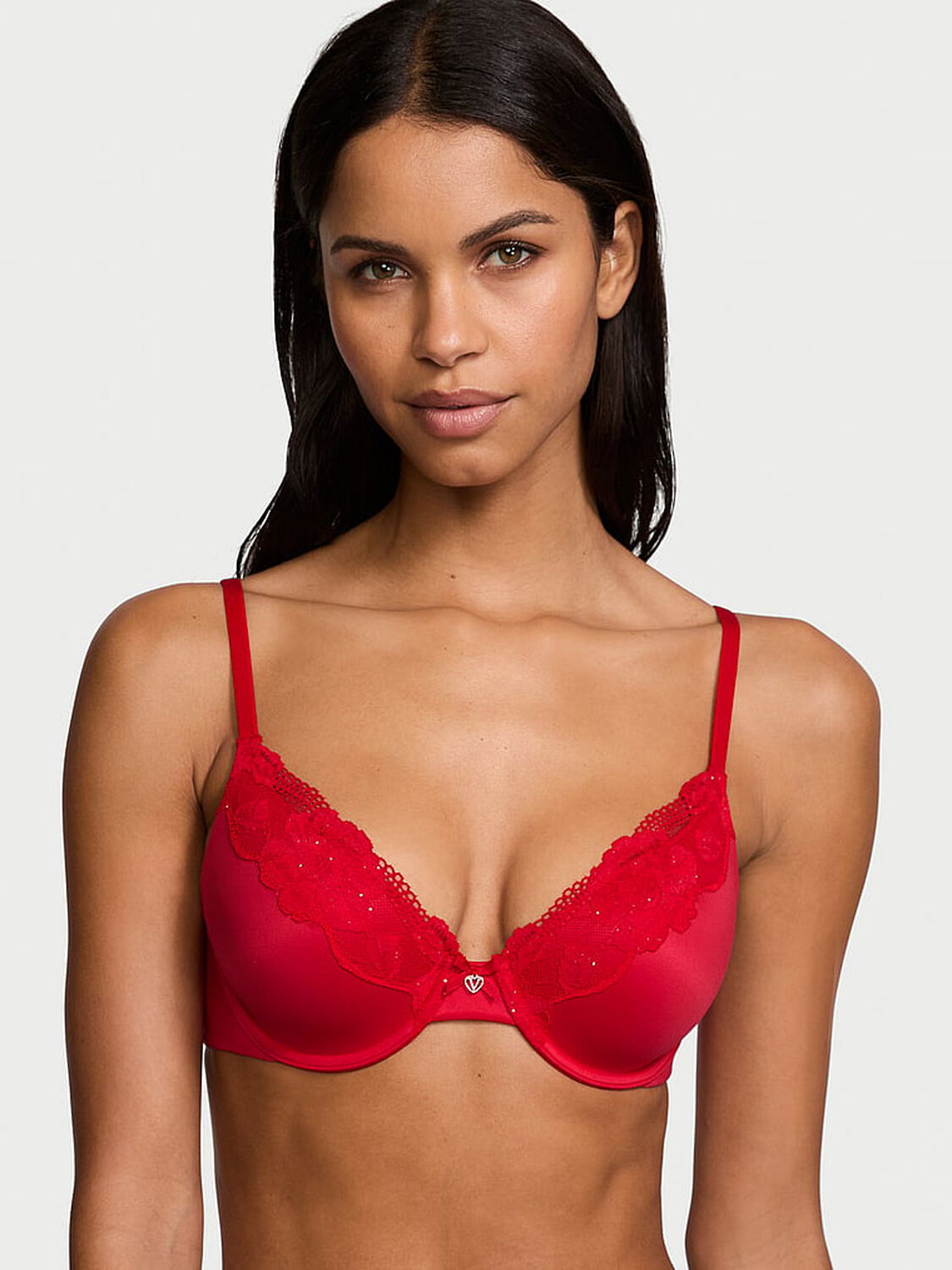 vs Body By Victoria Lace-Trim Lightly Lined Full-Coverage Bra 1 of 4 
