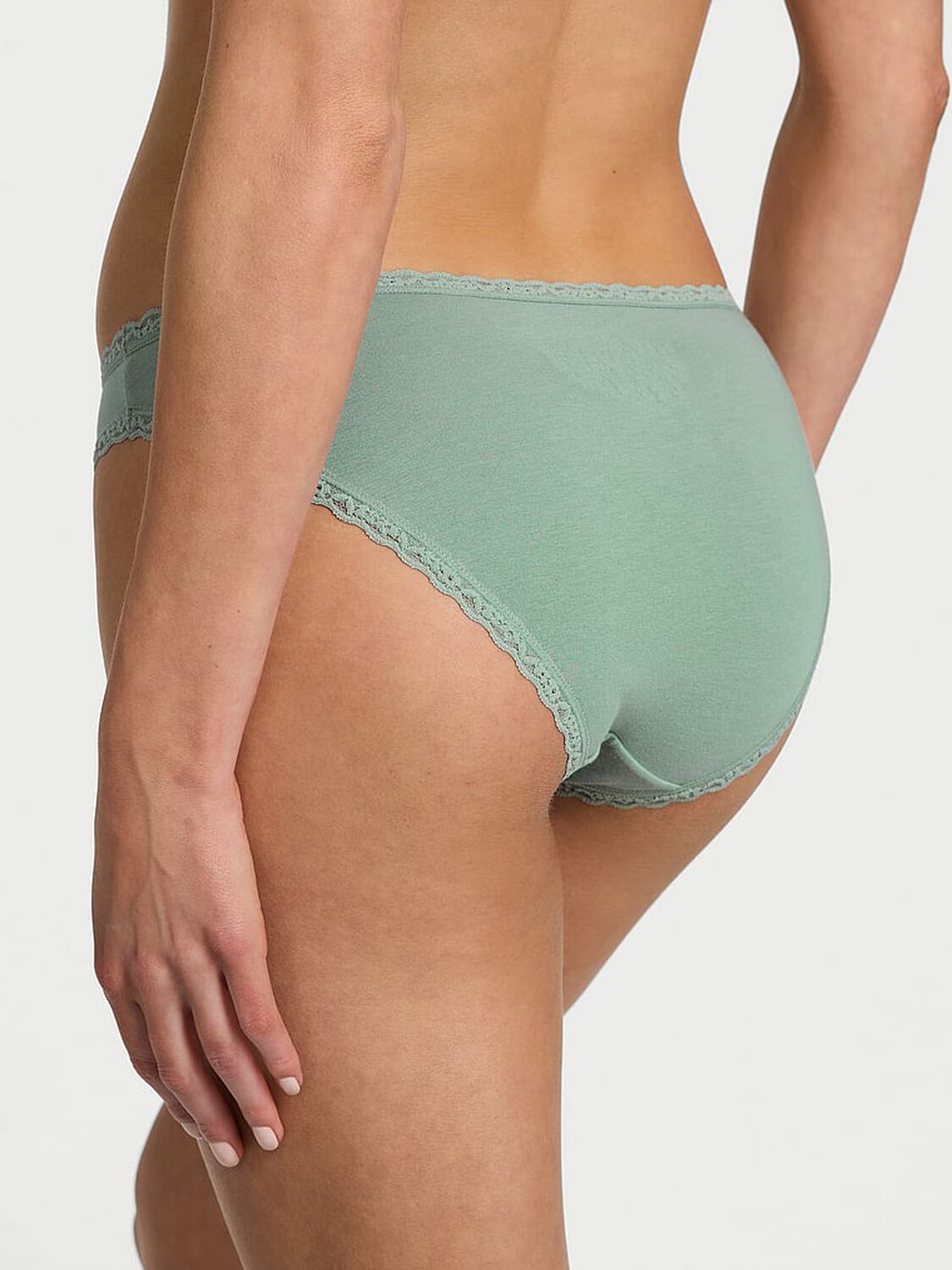 vs The Lacie Lace-Waist Bikini Panty Seasalt Green 2 of 3 