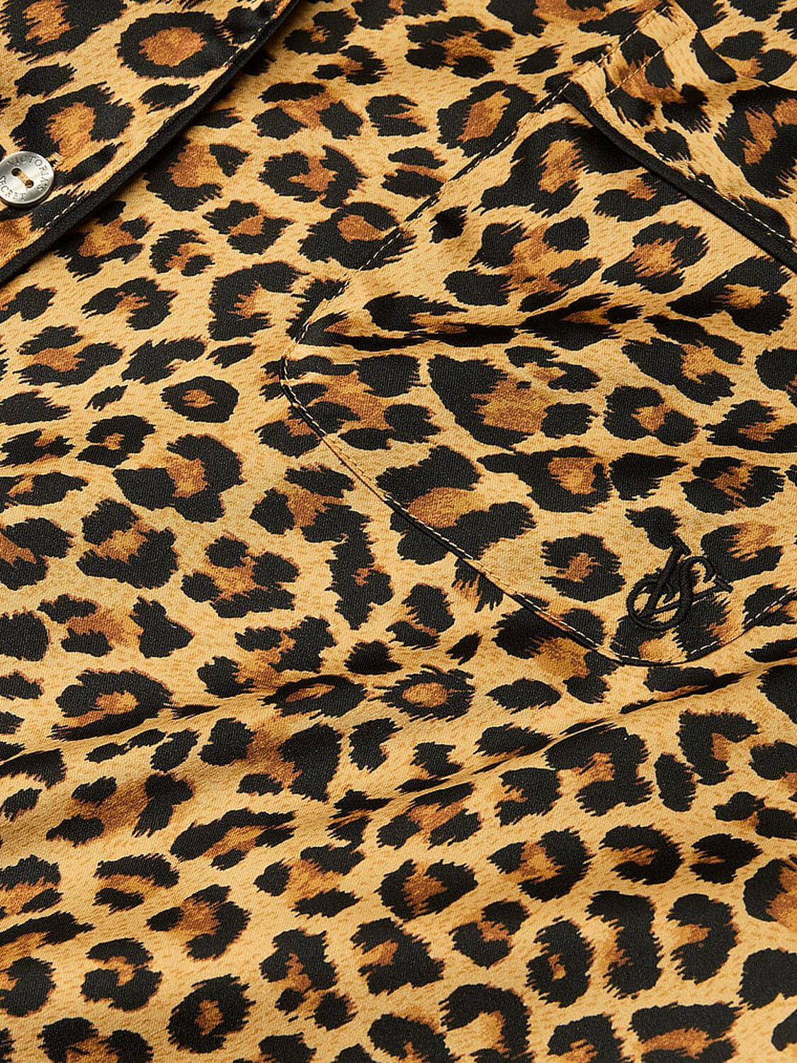 vs Victoria's Secret Glazed Satin Long Pajama Set Safari Gold Leopard 4 of 4 