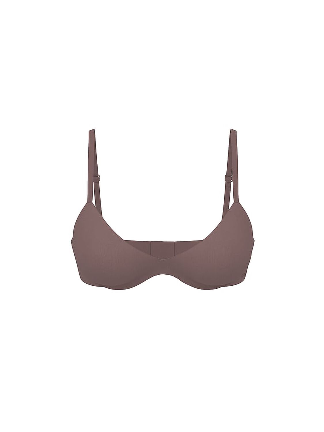 vs Body By Victoria FlexFactor Lightly Lined Plunge Demi Bra Cloudy Grey 3 of 4 