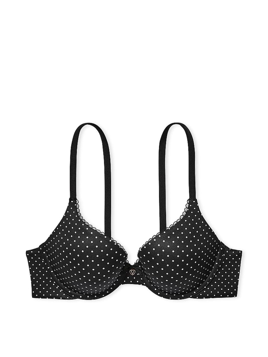 vs Body By Victoria Perfect Shape Push-Up Smooth Bra Black Dots 3 of 3 