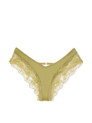 Rose Lace-Trim High-Leg Cheeky Panty