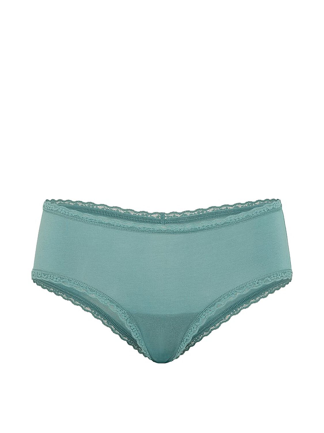 vs Lace Trim Cotton Lace-Waist Cheeky Panty Arctic Green 3 of 3 