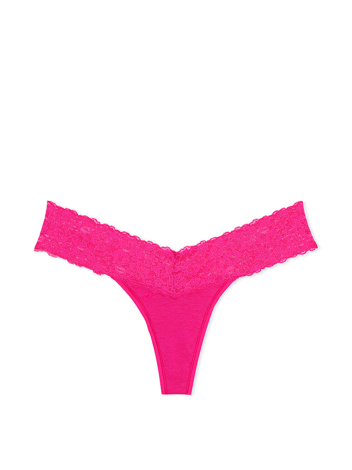 vs The Lacie Lace-Waist Cotton Thong Panty 3 of 4 