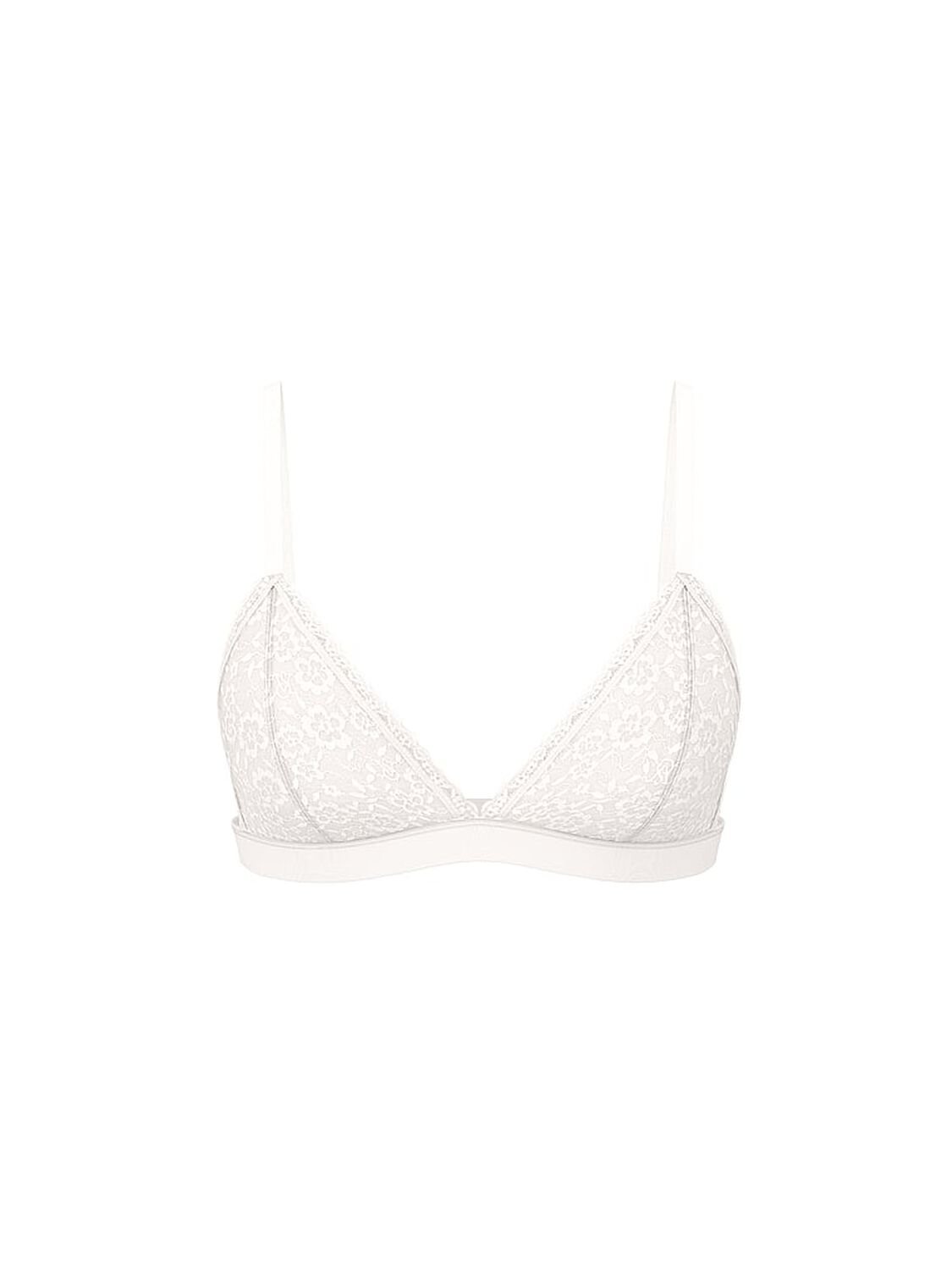 vs Victoria's Secret Lacie Unlined Triangle Bralette Coconut White 3 of 3 