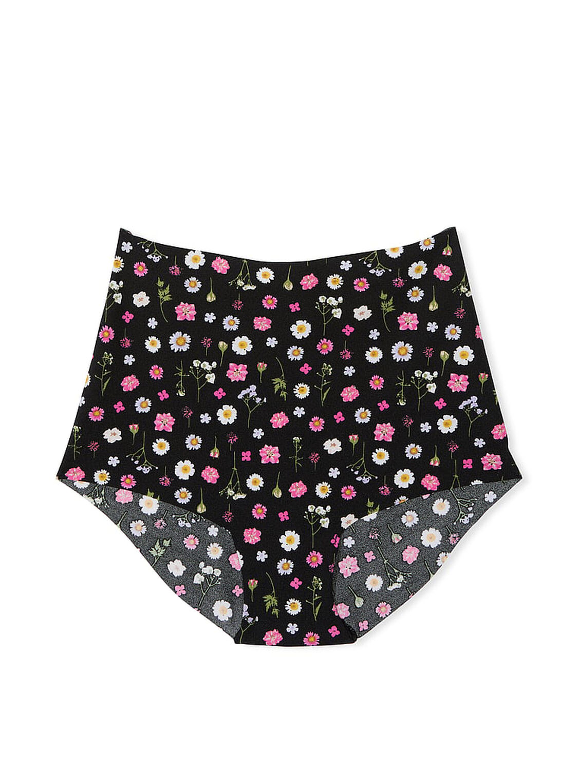 vs No-Show No-Show High-Waist Brief Panty Black Pressed Floral 3 of 3 