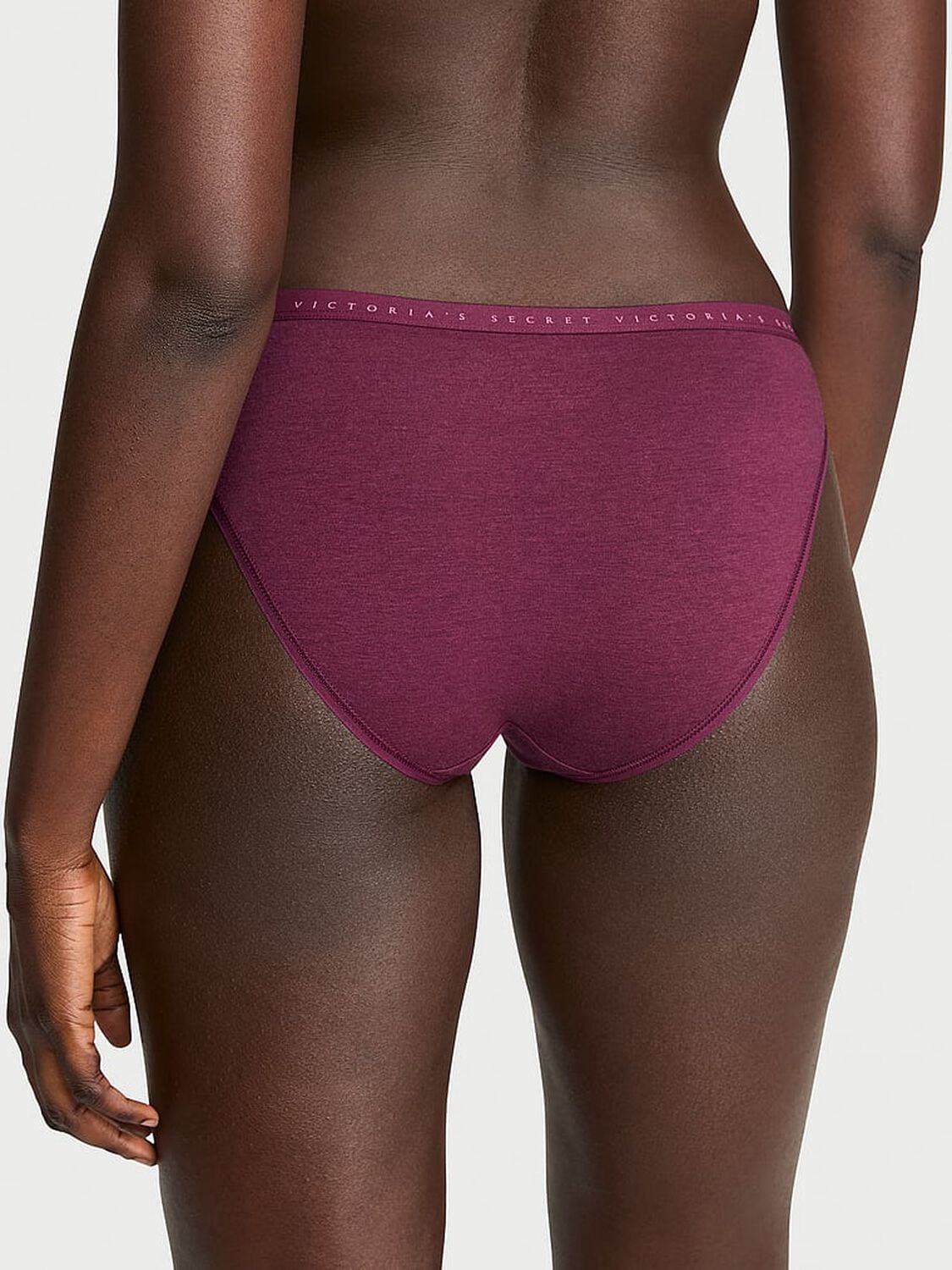 vs Victoria's Secret Stretch Cotton Bikini Panty Rich Maroon 2 of 2 