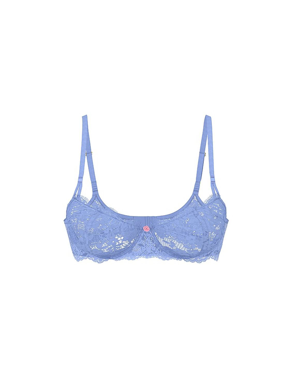 vs Dream Angels Wicked Unlined Lace Balconette Bra Cameo Blue 2 of 4 