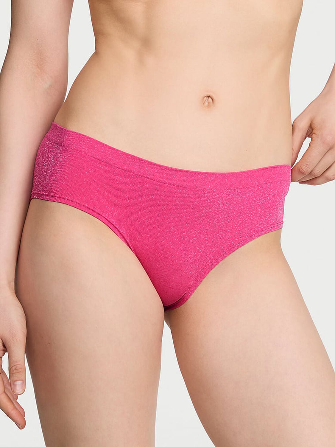 vs Seamless Seamless Shimmer Hiphugger Panty Haute Pink 1 of 3 