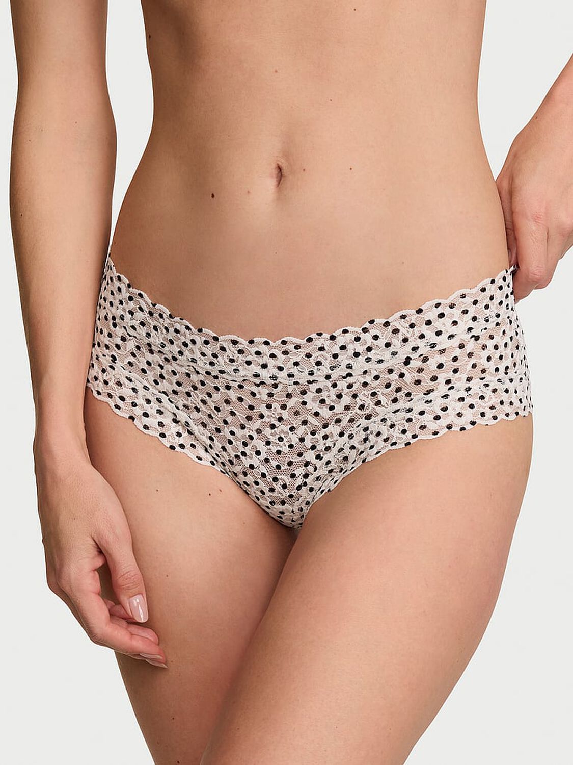 vs The Lacie Lace Cheeky Panty Coconut White Dots 1 of 3 