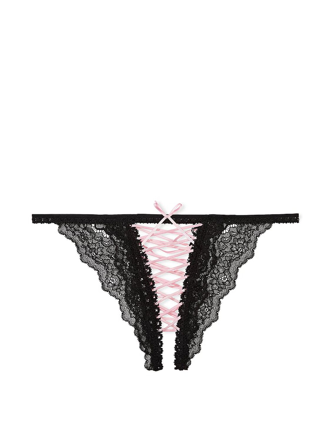 vs Dream Angels Lace-Up Crotchless String Bikini Panty 3 of 3 