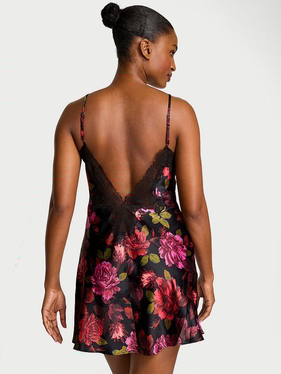 vs Very Sexy Satin & Rose Lace Mini Slip 2 of 4 