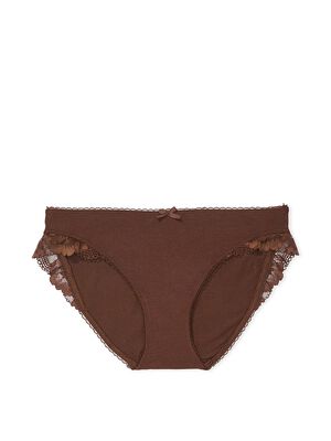 Body by Victoria Stretch Cotton Lace-Waist Bikini Panty