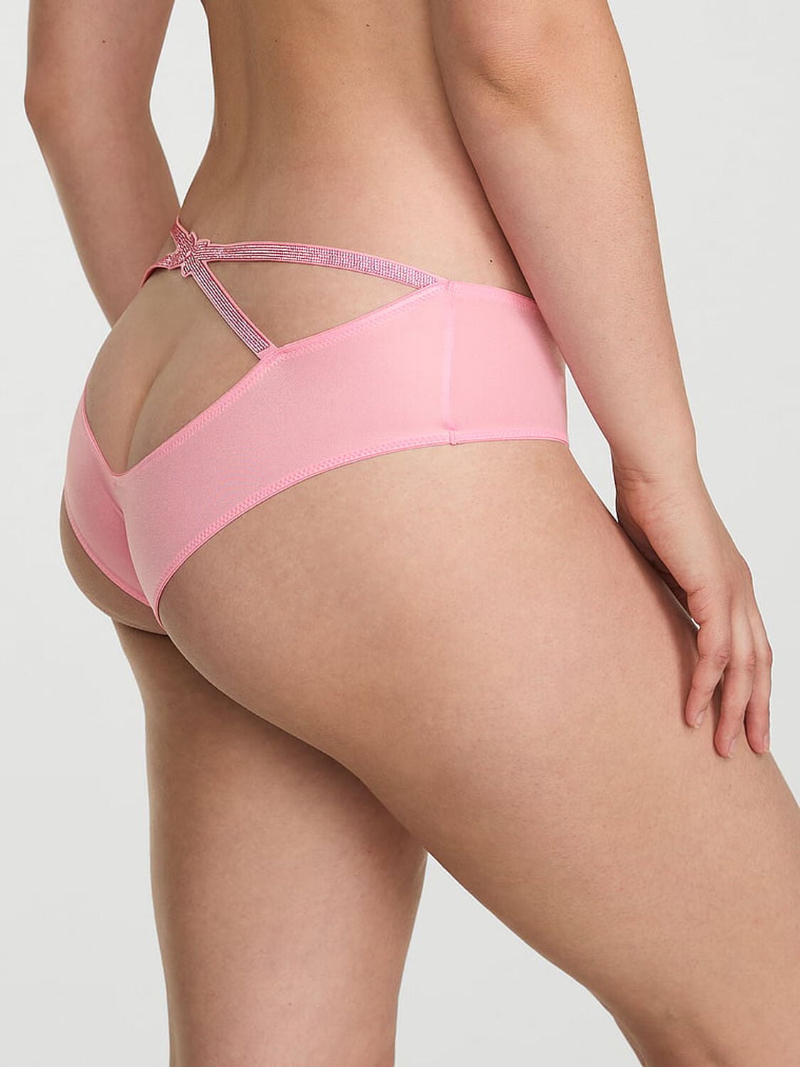 vs Very Sexy Shine Bow Low-Back Cheeky Panty Victoria Pink 2 of 3 