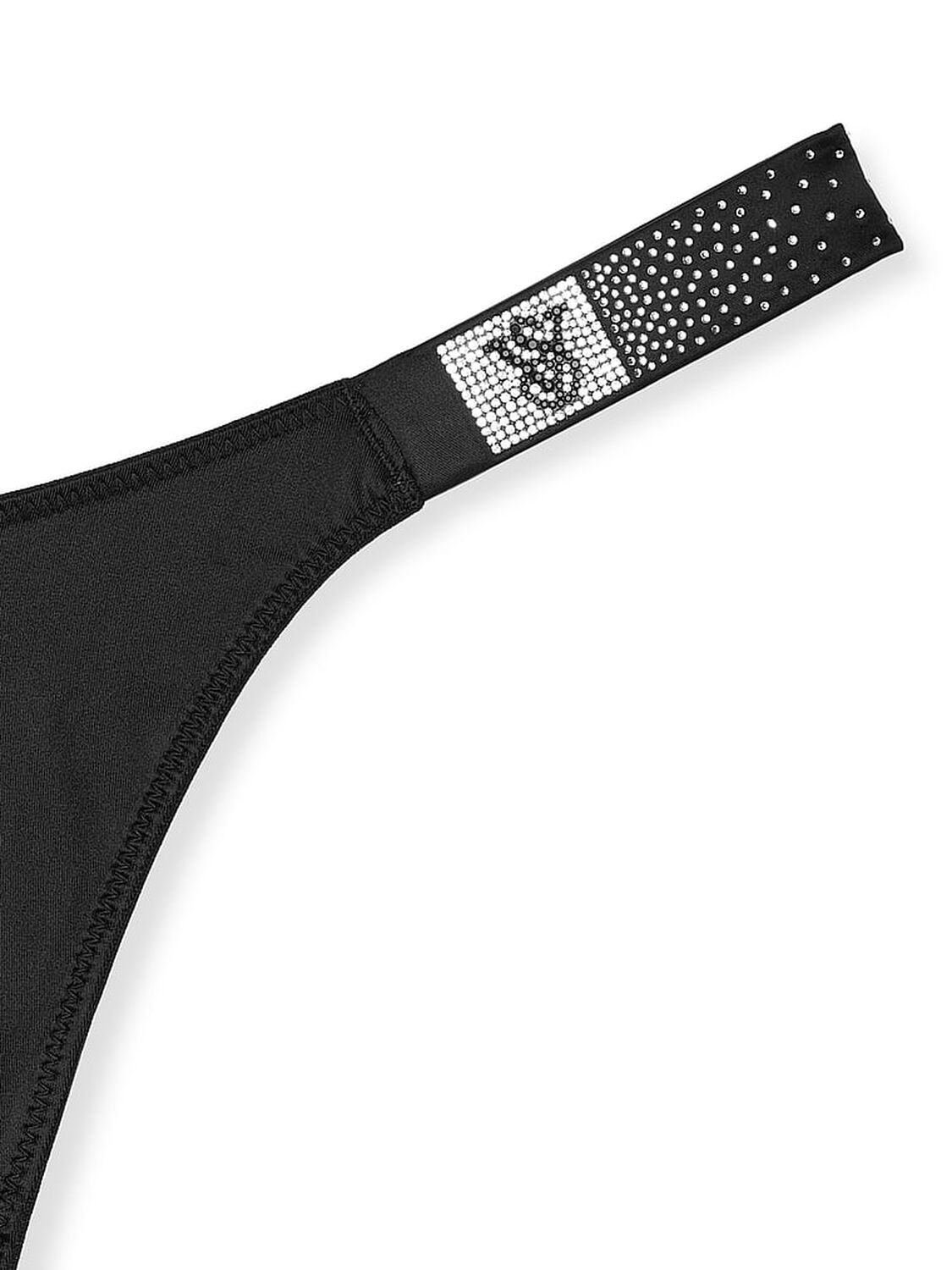 vs Very Sexy Scattered Shine Strap Thong Panty Black 4 of 4 