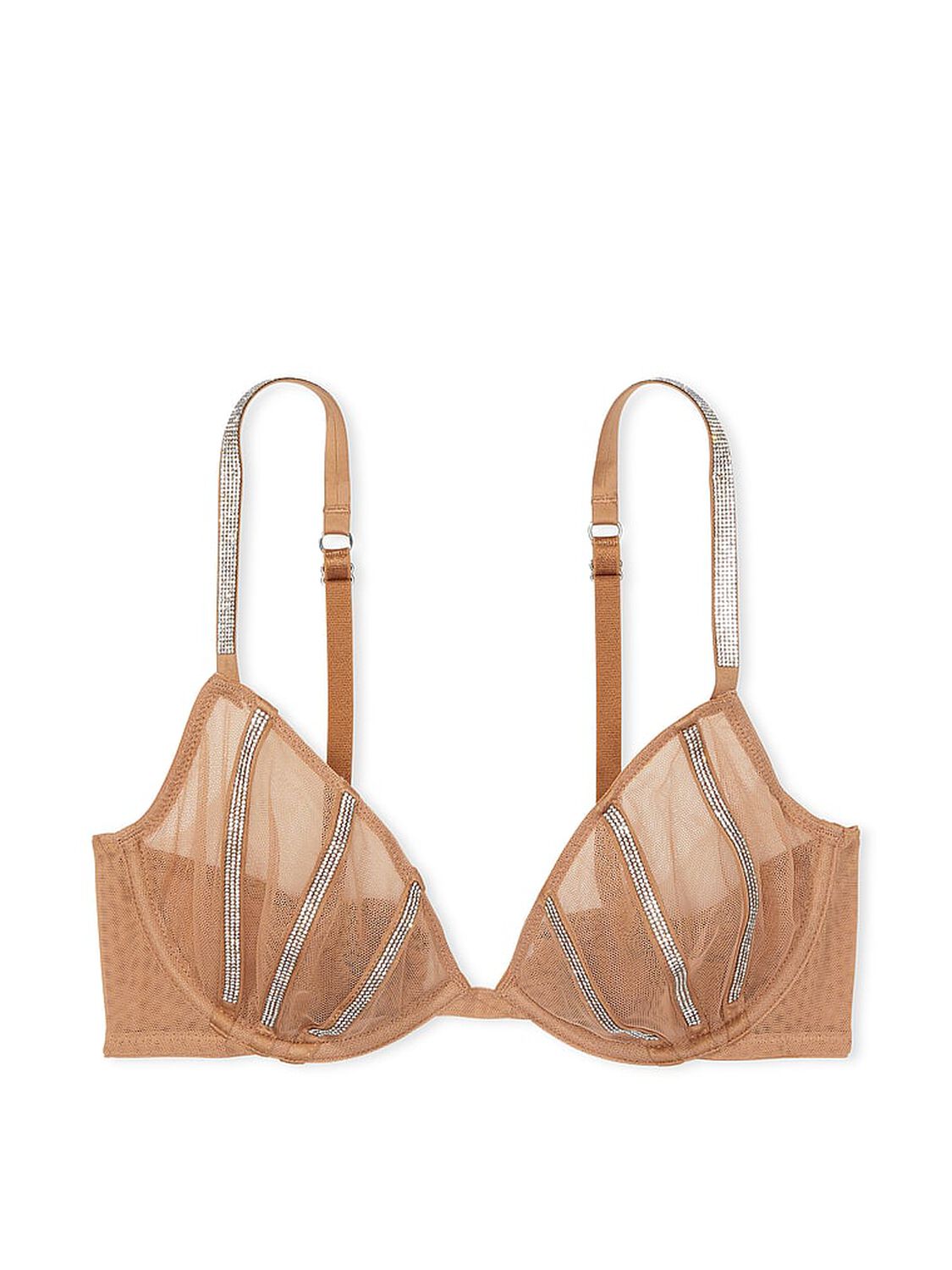 vs Very Sexy Sheer Shine Low-Cut Demi Bra Toffee 3 of 4 