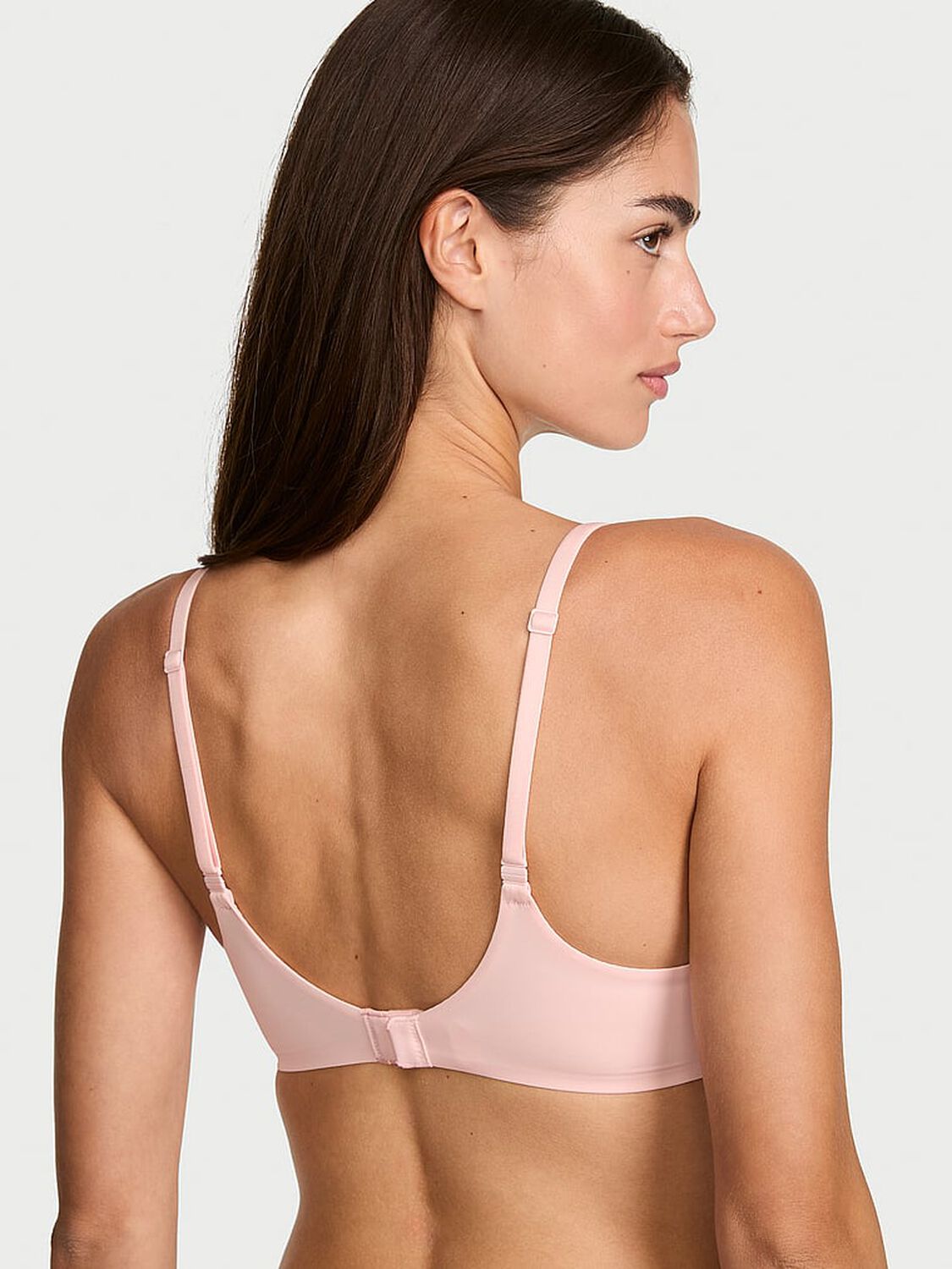 vs Body By Victoria FlexFactor Lightly Lined Plunge Demi Bra Purest Pink 2 of 4 