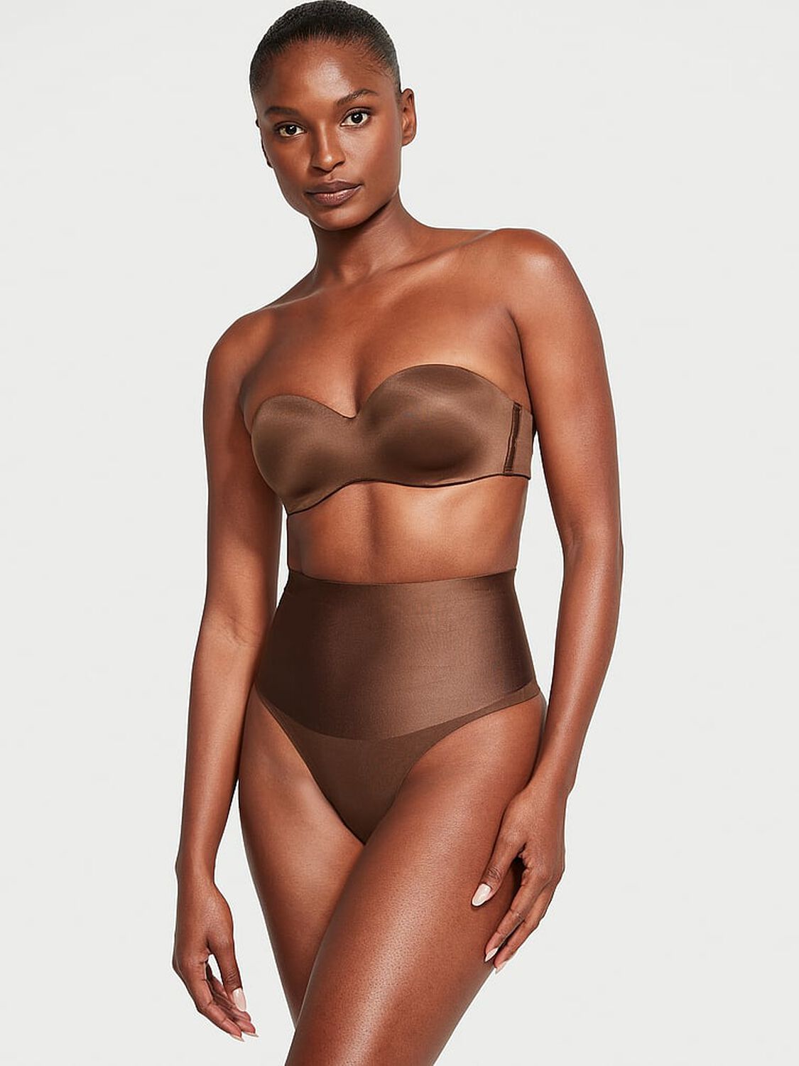 vs Body By Victoria Smoothing Shimmer Thong Panty Ganache 4 of 4 