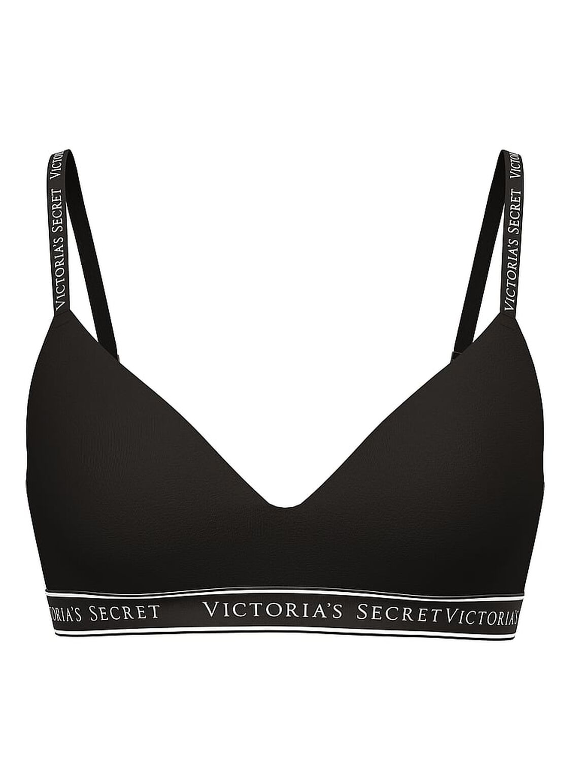 vs The T-Shirt Lightly Lined Wireless Cotton Bra Black 3 of 3 