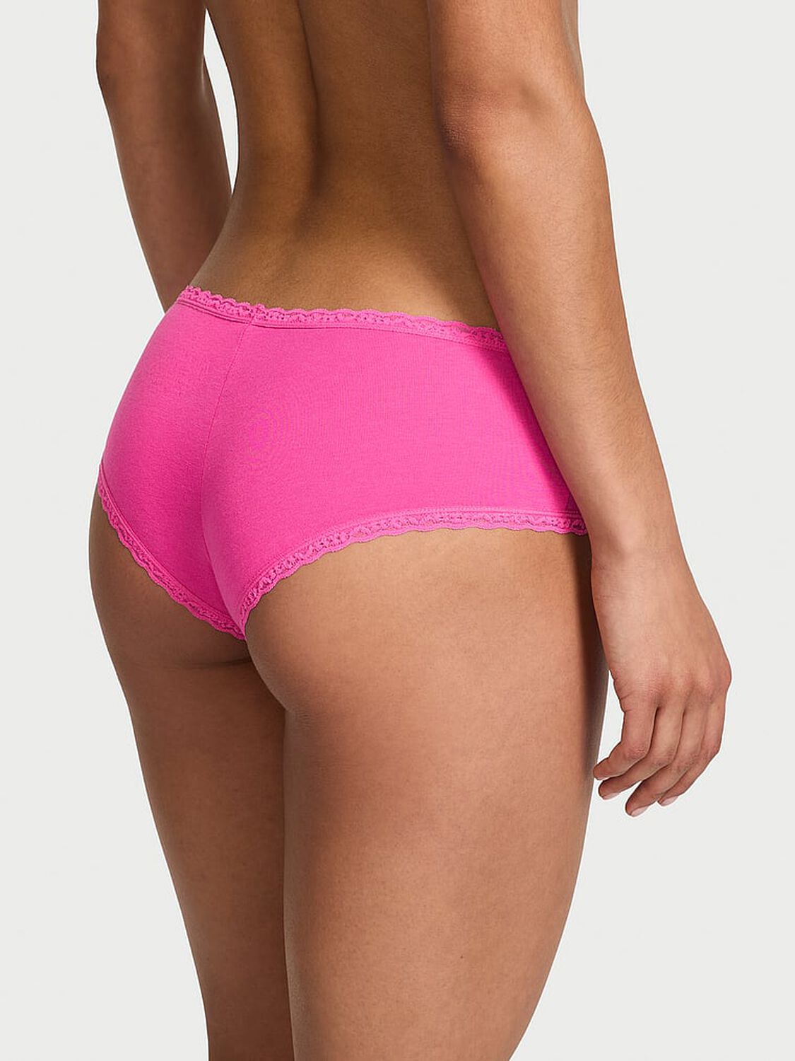 vs The Lacie Cotton Lace-Waist Cheeky Panty Ultra Pink 2 of 3 