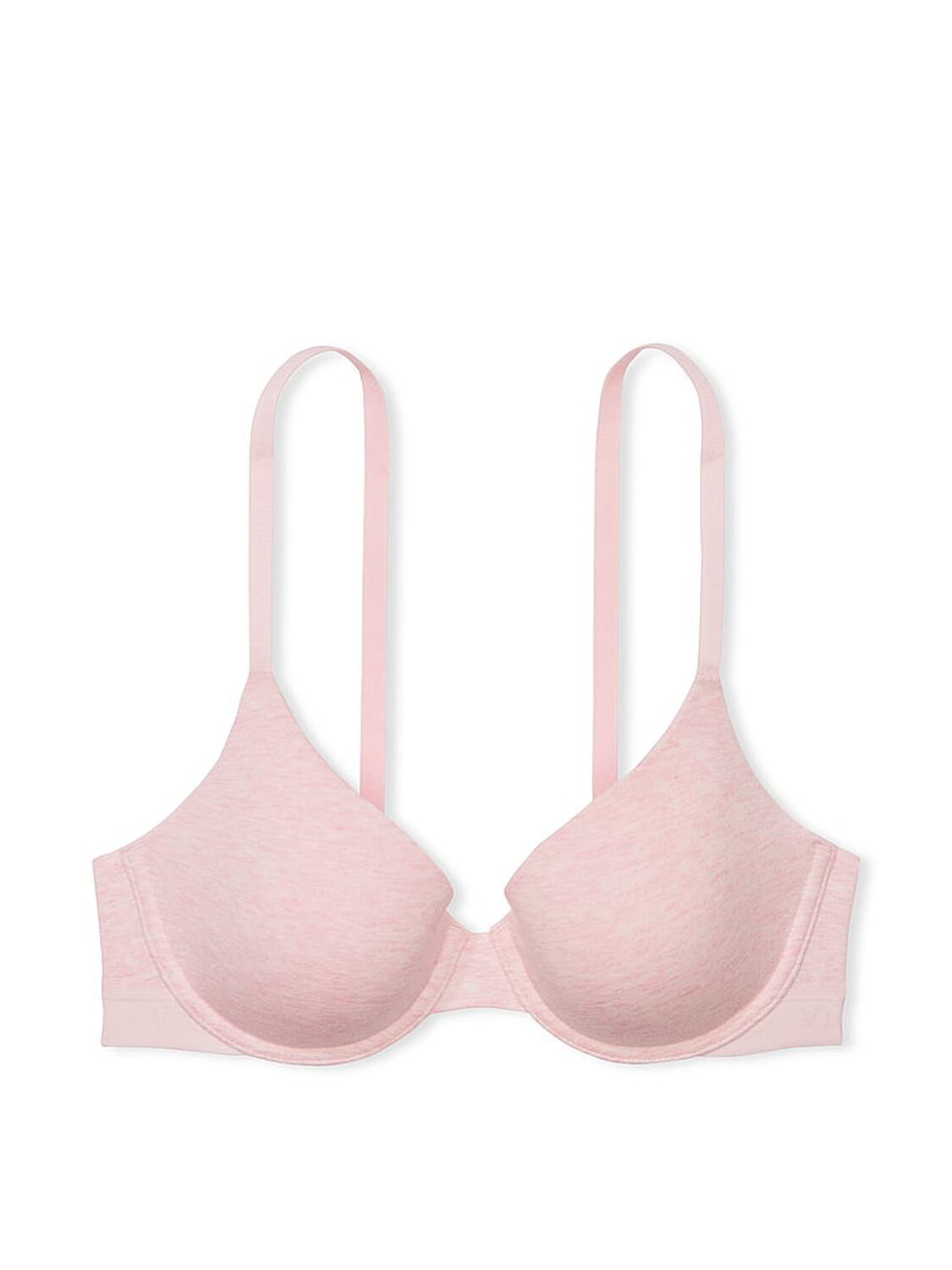 vs The T-Shirt Lightly Lined Cotton Demi Bra Pink Petal Heather 3 of 3 