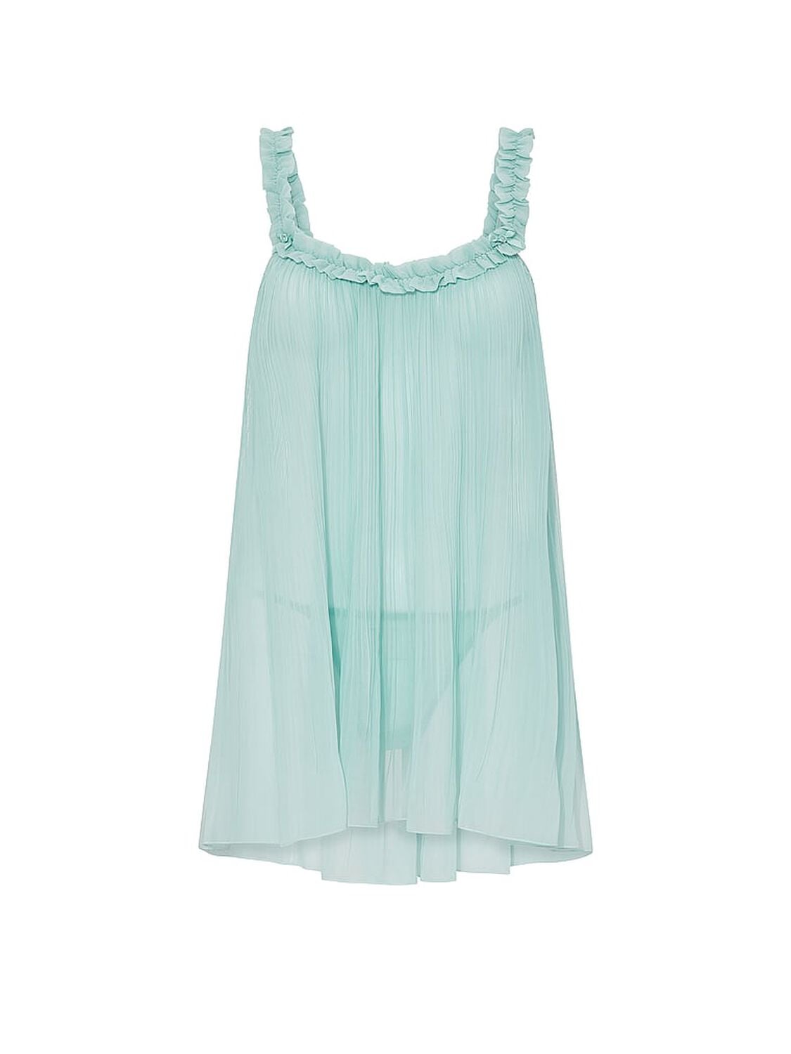 vs Dream Angels Pleated Ruffle Babydoll Set Canal Blue 3 of 4 