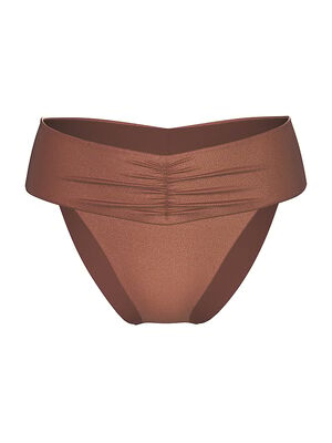 Essential Cinched High-Waist Bikini Bottom