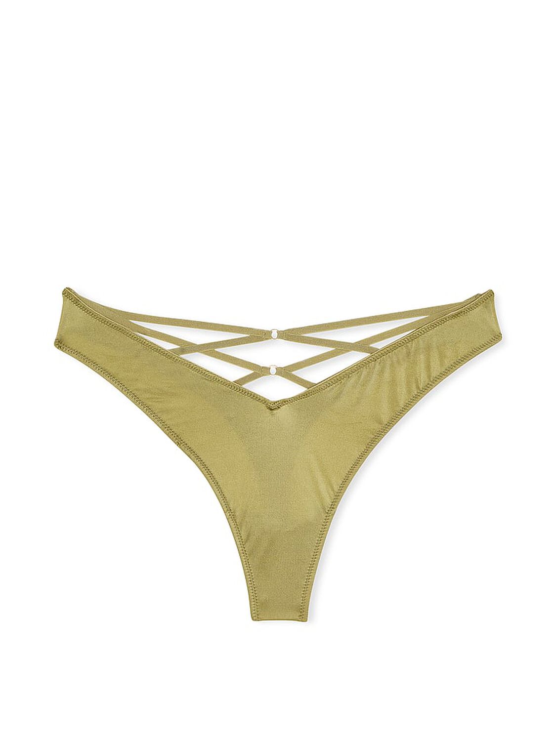 vs Very Sexy Smooth Strappy-Back High-Leg Thong Panty Spanish Moss 2 of 3 