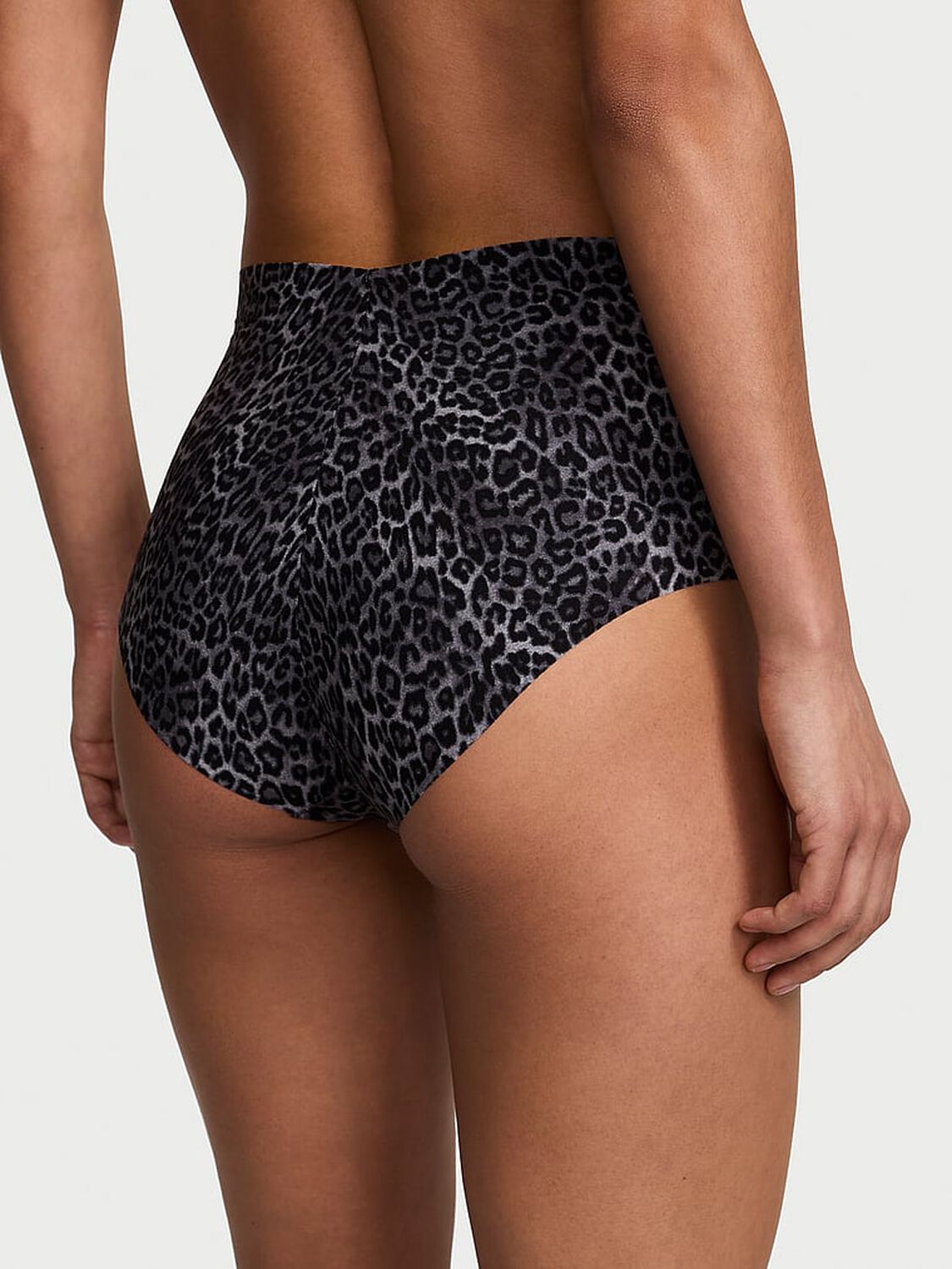 vs No-Show No-Show High-Waist Brief Panty Black Leopard 2 of 3 
