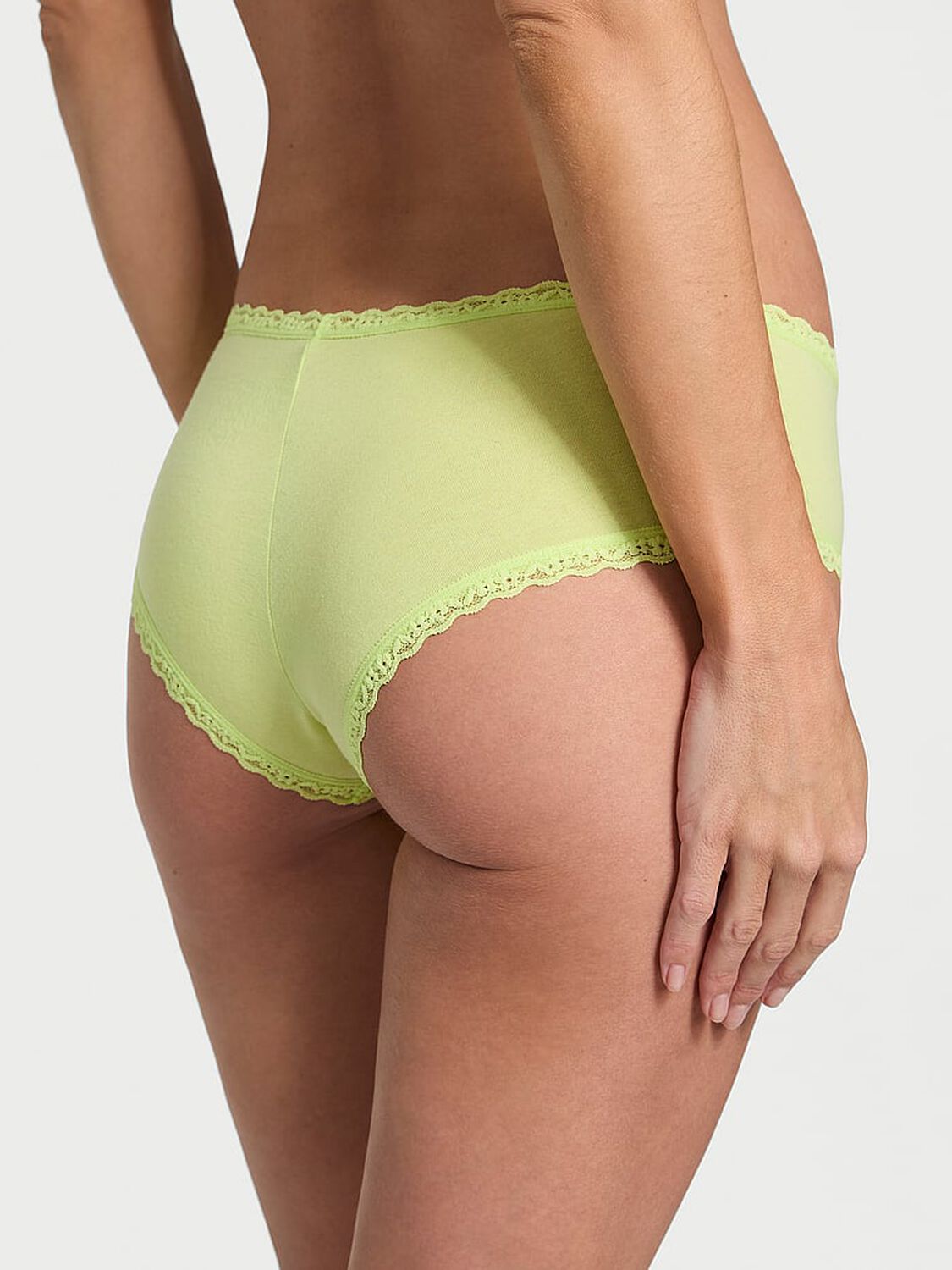 vs The Lacie Cotton Lace-Waist Cheeky Panty Sparkling Lime 2 of 3 