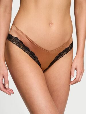 Lace-Trim High-Leg Cheeky Panty