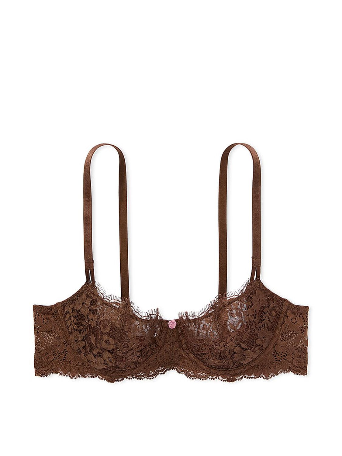 vs Dream Angels Wicked Unlined Lace Balconette Bra Ganache 3 of 4 
