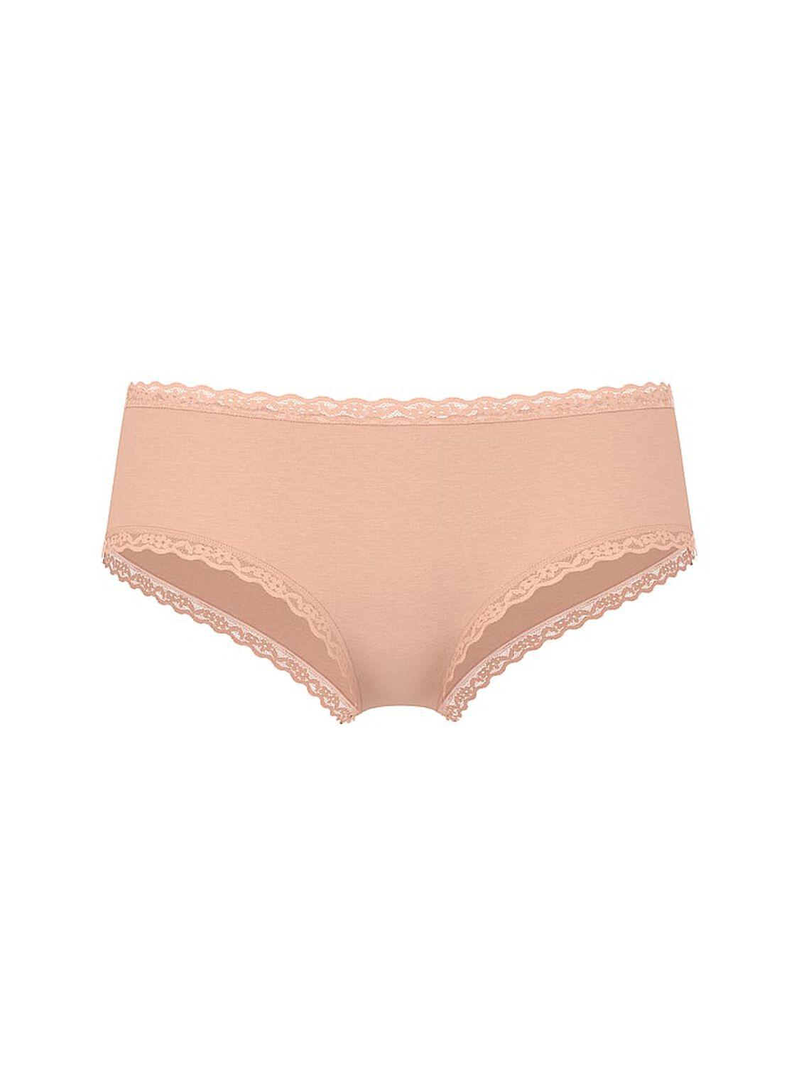 vs Lace Trim Cotton Lace-Waist Cheeky Panty Pink Gin 3 of 3 