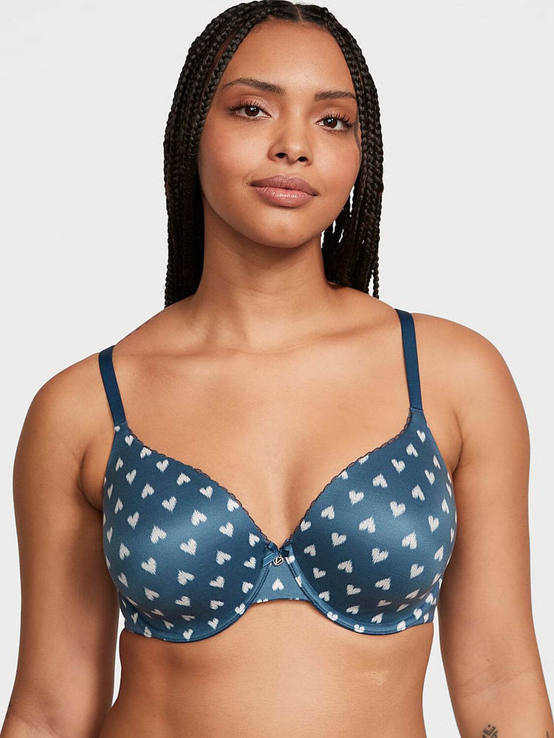 vs Body By Victoria Lightly Lined Full-Coverage Smooth Bra Midnight Sea Shibori Hearts 1 of 4 