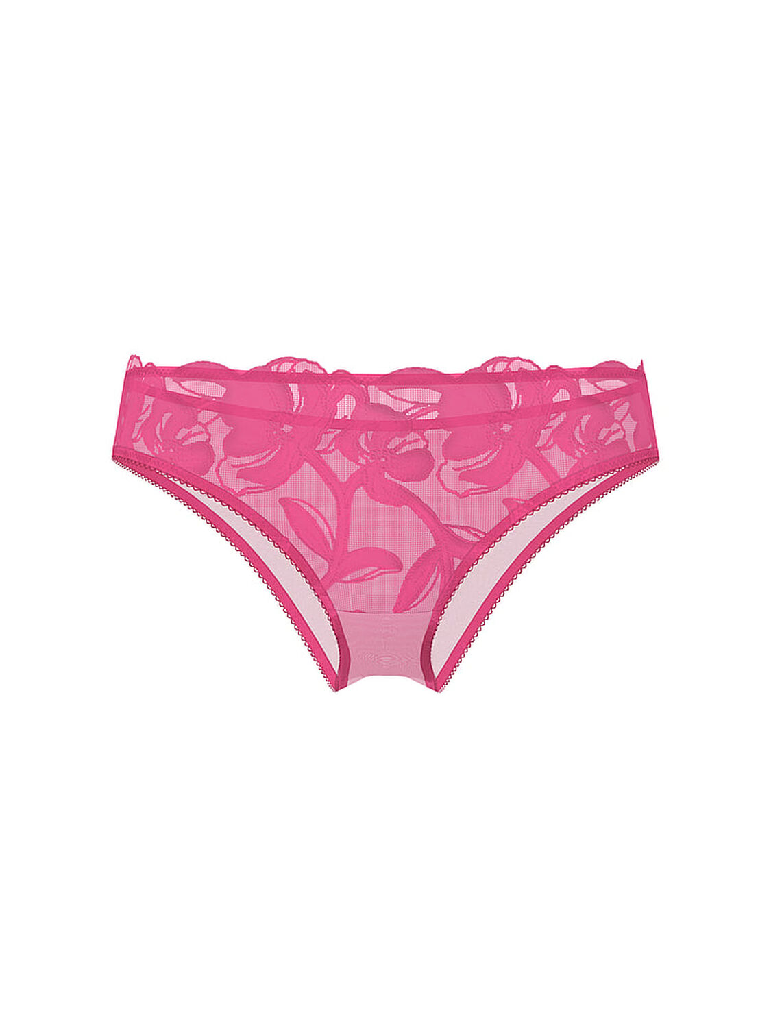 vs Dream Angels Pop Floral Embroidery Thong Panty Haute Pink 3 of 4 