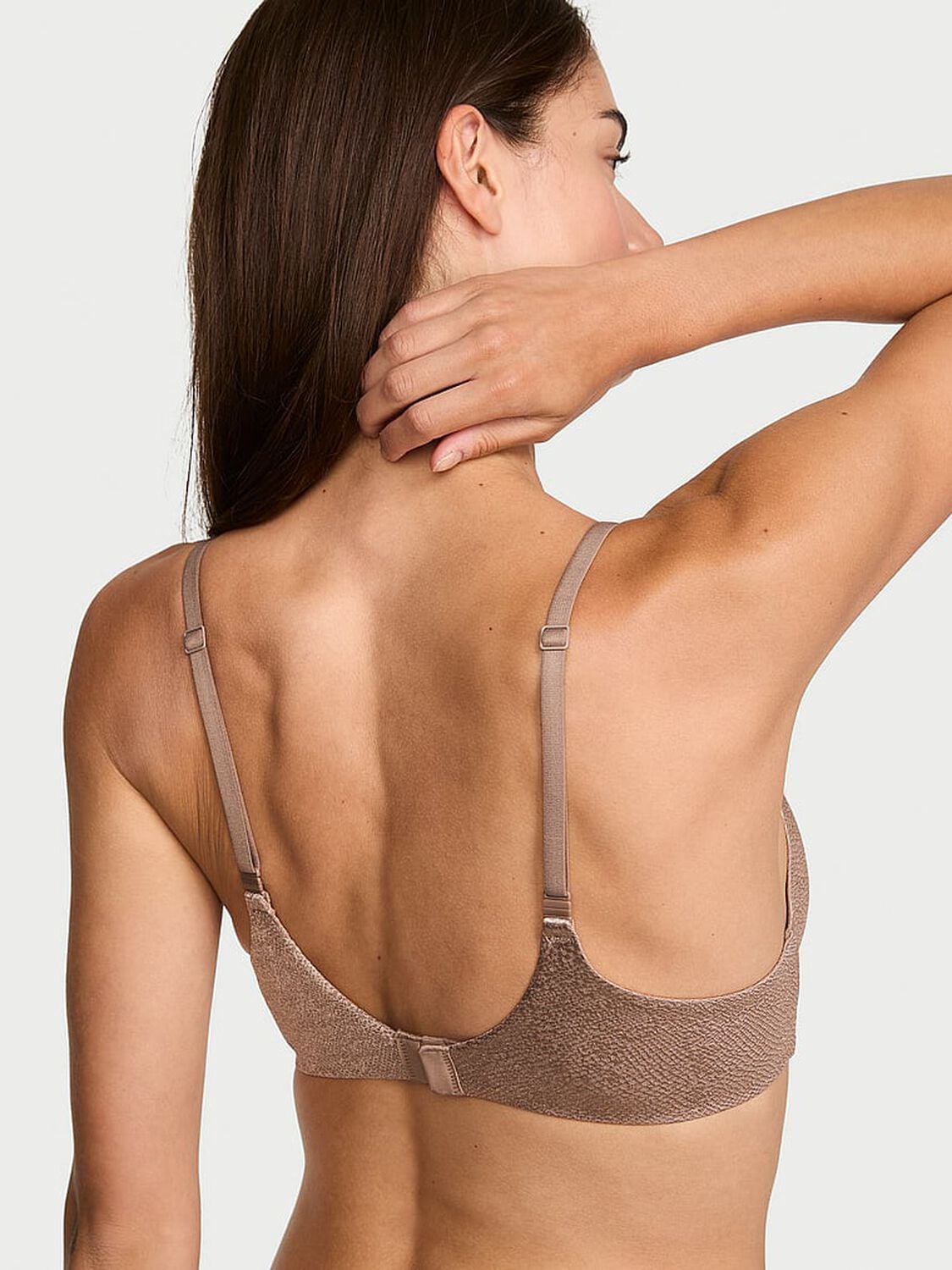 vs Body By Victoria FlexFactor Lightly Lined Plunge Demi Bra Iced Coffee 2 of 3 