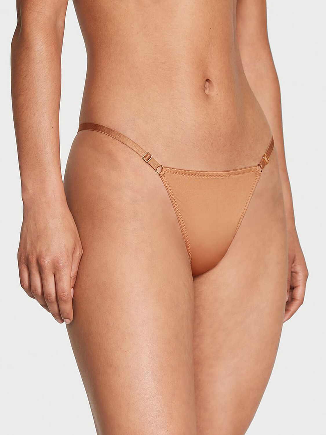 vs Very Sexy Hardware Adjustable V-String Panty Toffee 1 of 4 