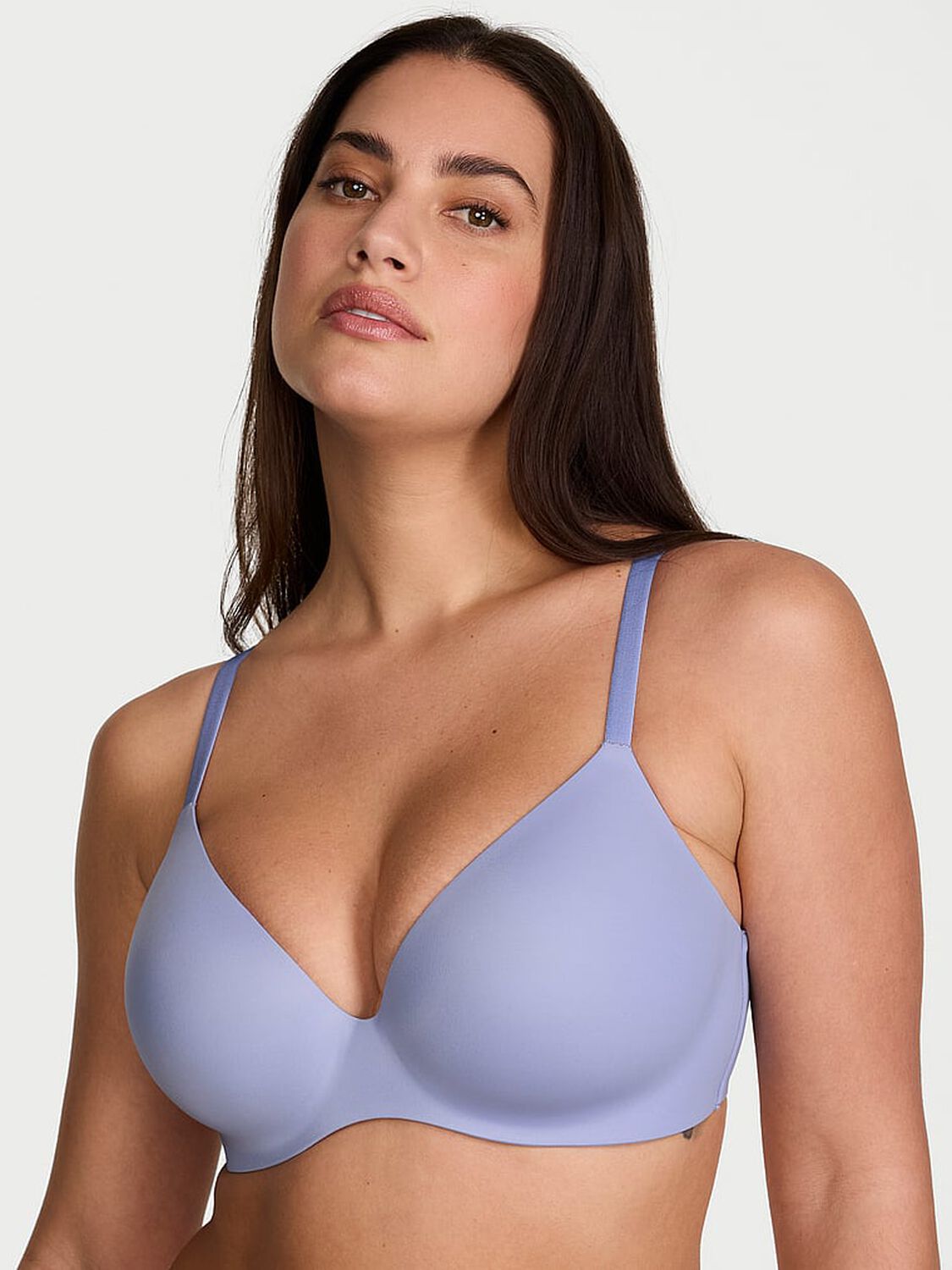 vs Body By Victoria FlexFactor Lightly Lined Plunge Demi Bra Light Lavender 1 of 4 