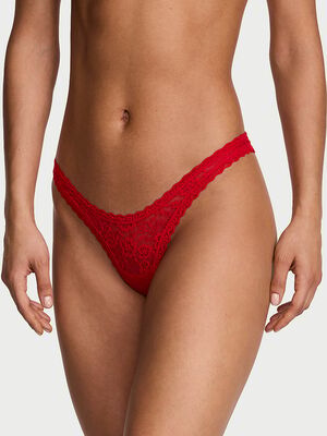 Lace Ultra-Mini Scoop Thong Panty