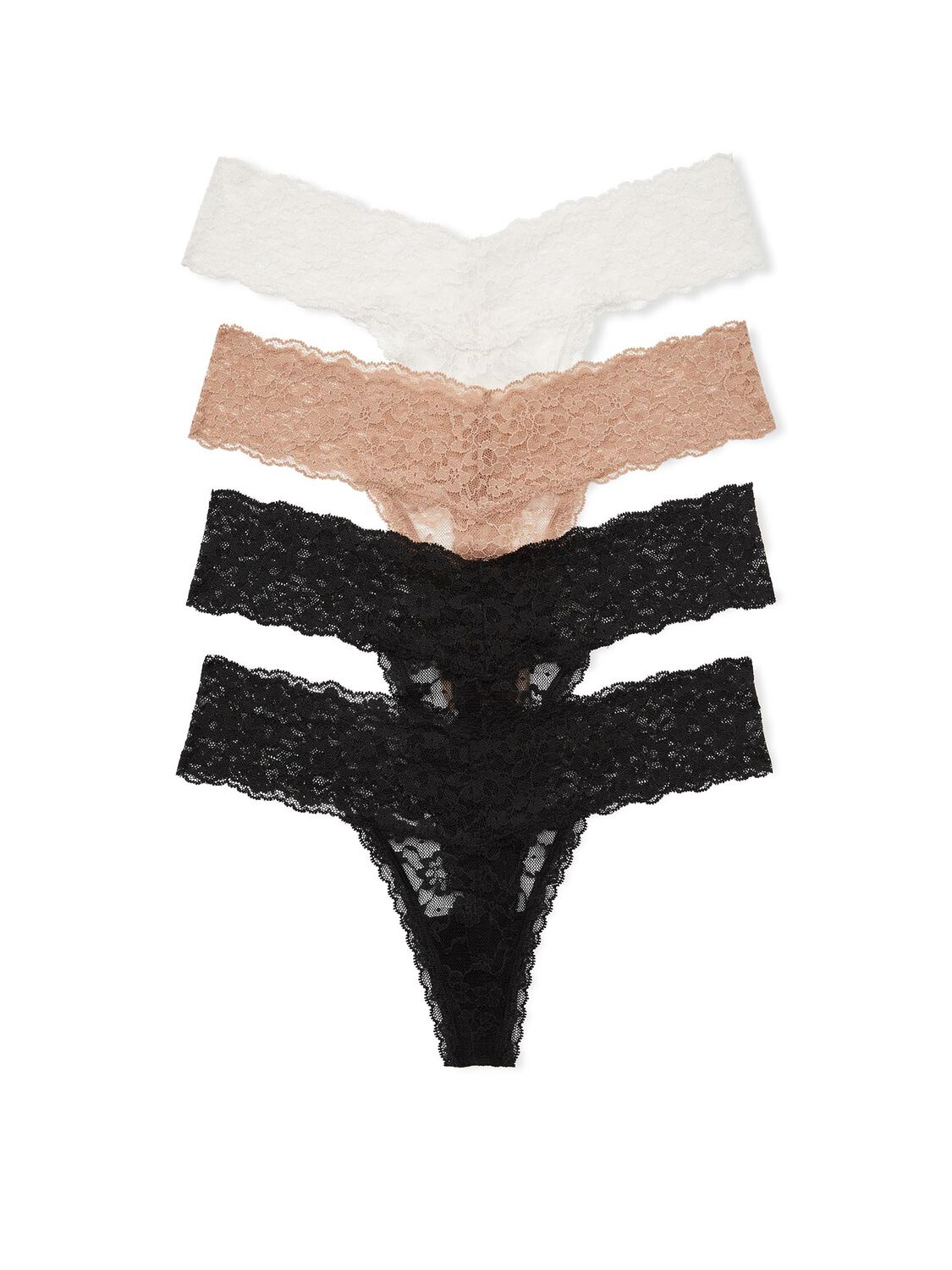 vs Victoria's Secret 4-Pack Lace Thong Panties 3 of 3 