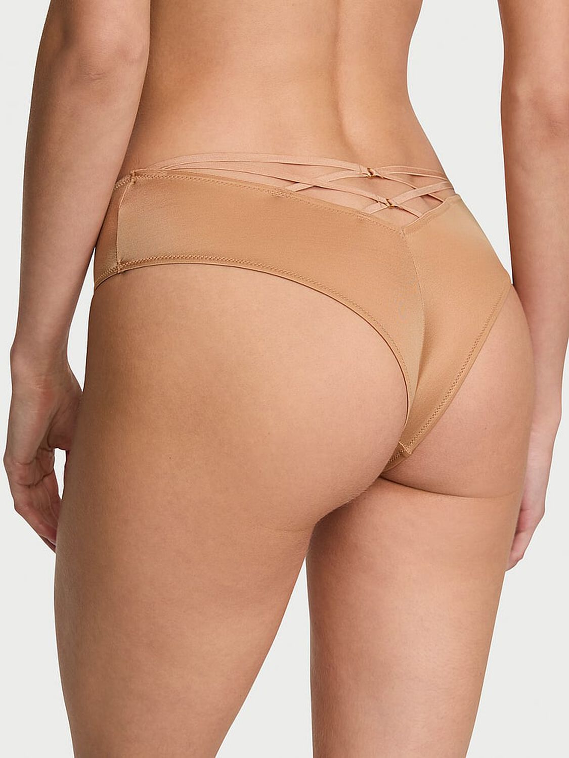 vs Very Sexy Strappy-Back High-Leg Cheeky Panty Praline 2 of 3 