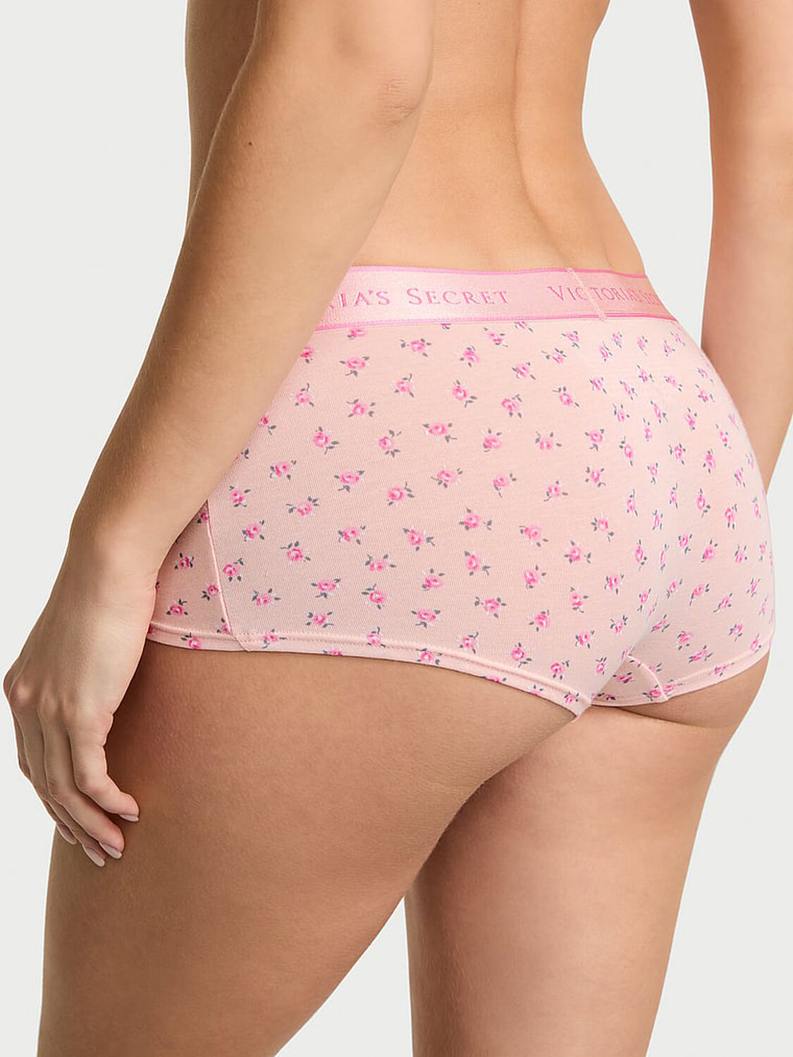 vs Cotton Logo Cotton Boyshort Panty Floral 2 of 4 