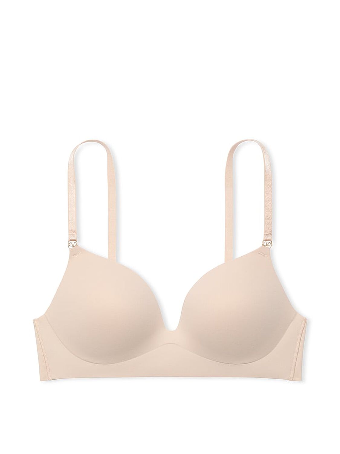vs Dream Angels Smooth Wireless Push-Up Plunge Bra Marzipan 3 of 4 