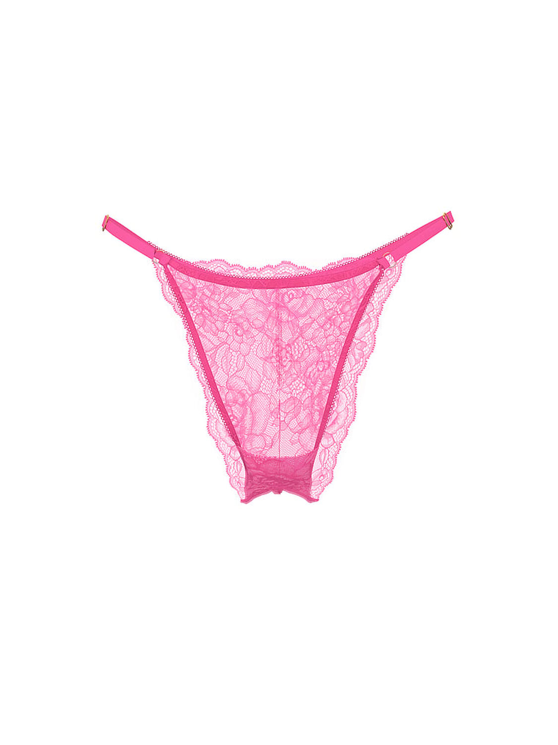 vs Very Sexy Rose Lace Adjustable Brazilian Panty Ultra Pink 3 of 4 