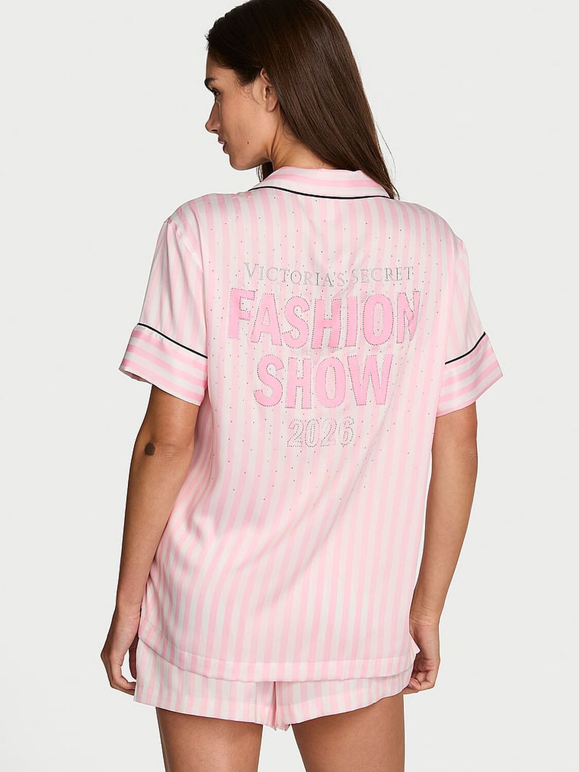 vs Victoria's Secret VSFS '26 Signature Satin Short Pajama Set Iconic Stripe 2 of 4 