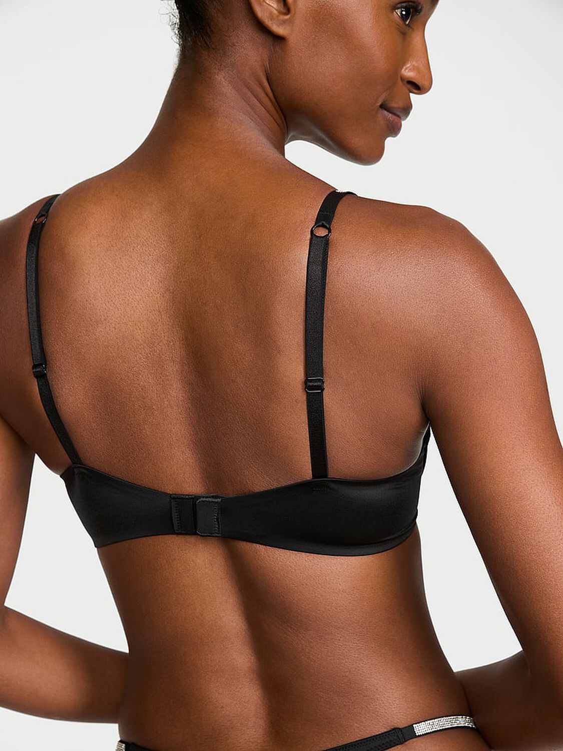 vs Very Sexy Shine Script Push-Up Bra Black 2 of 3 
