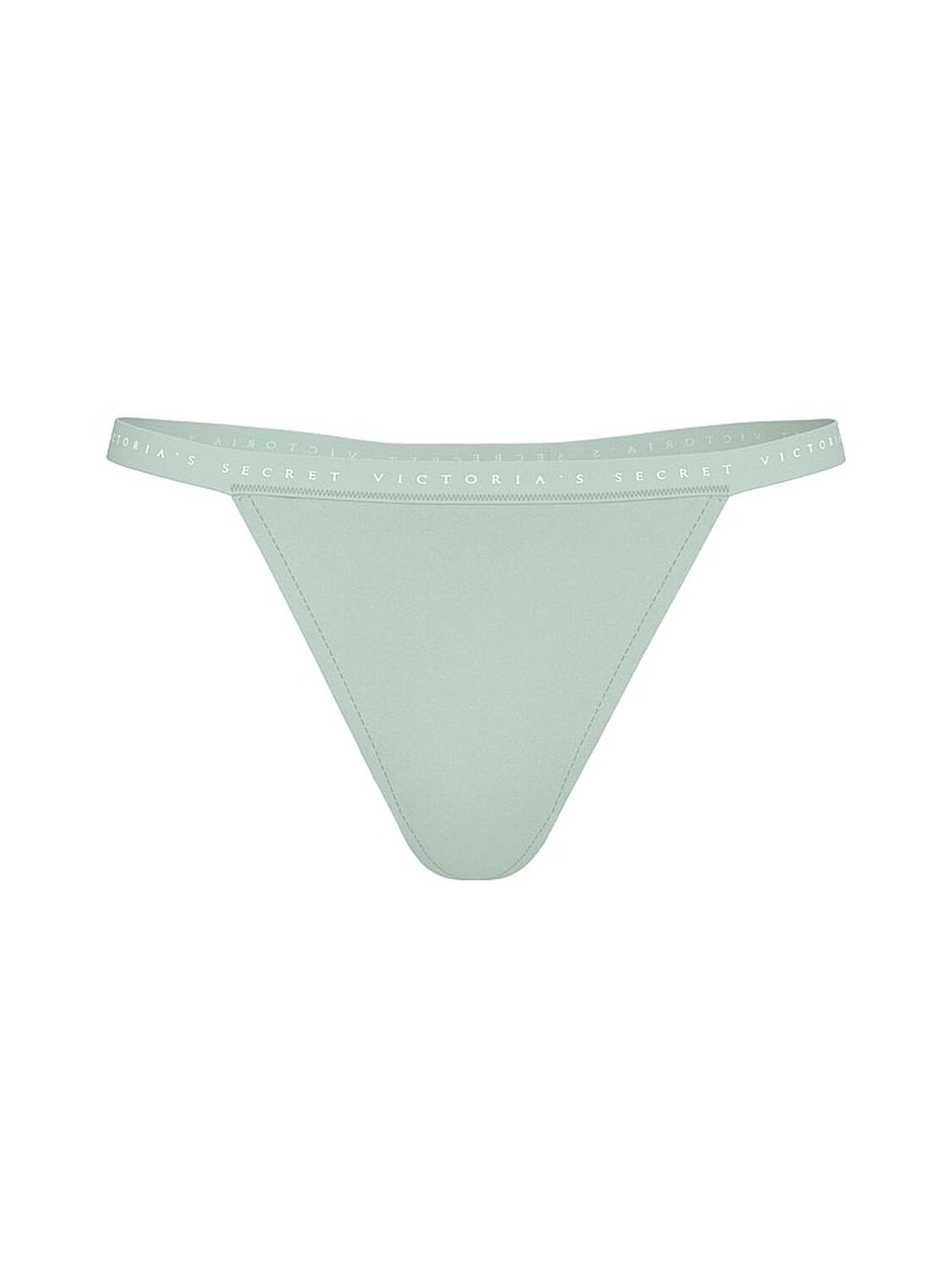 vs Victoria's Secret Stretch Cotton V-String Panty Seasalt Green 1 of 2 