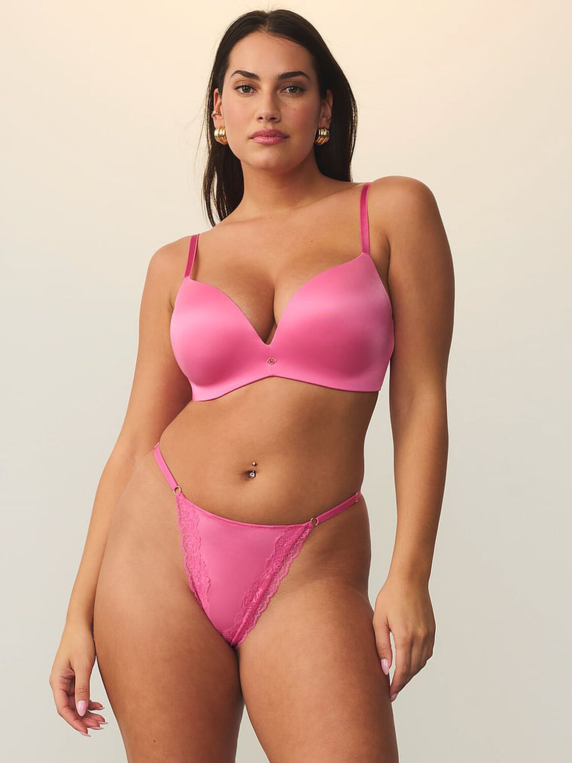 vs Very Sexy Lace-Trim Adjustable V-String Panty Rose Garden 4 of 4 